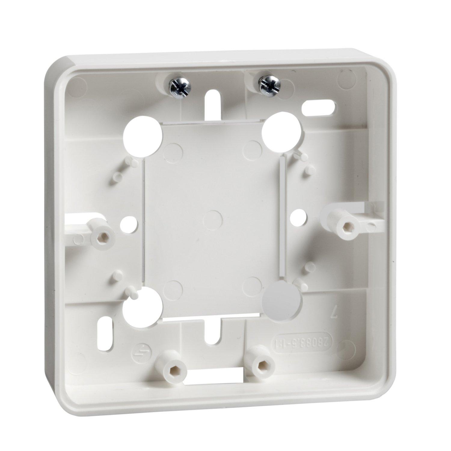 504104, Geräteträger flach 20mm für AP RENOVIERUNG reinweiß