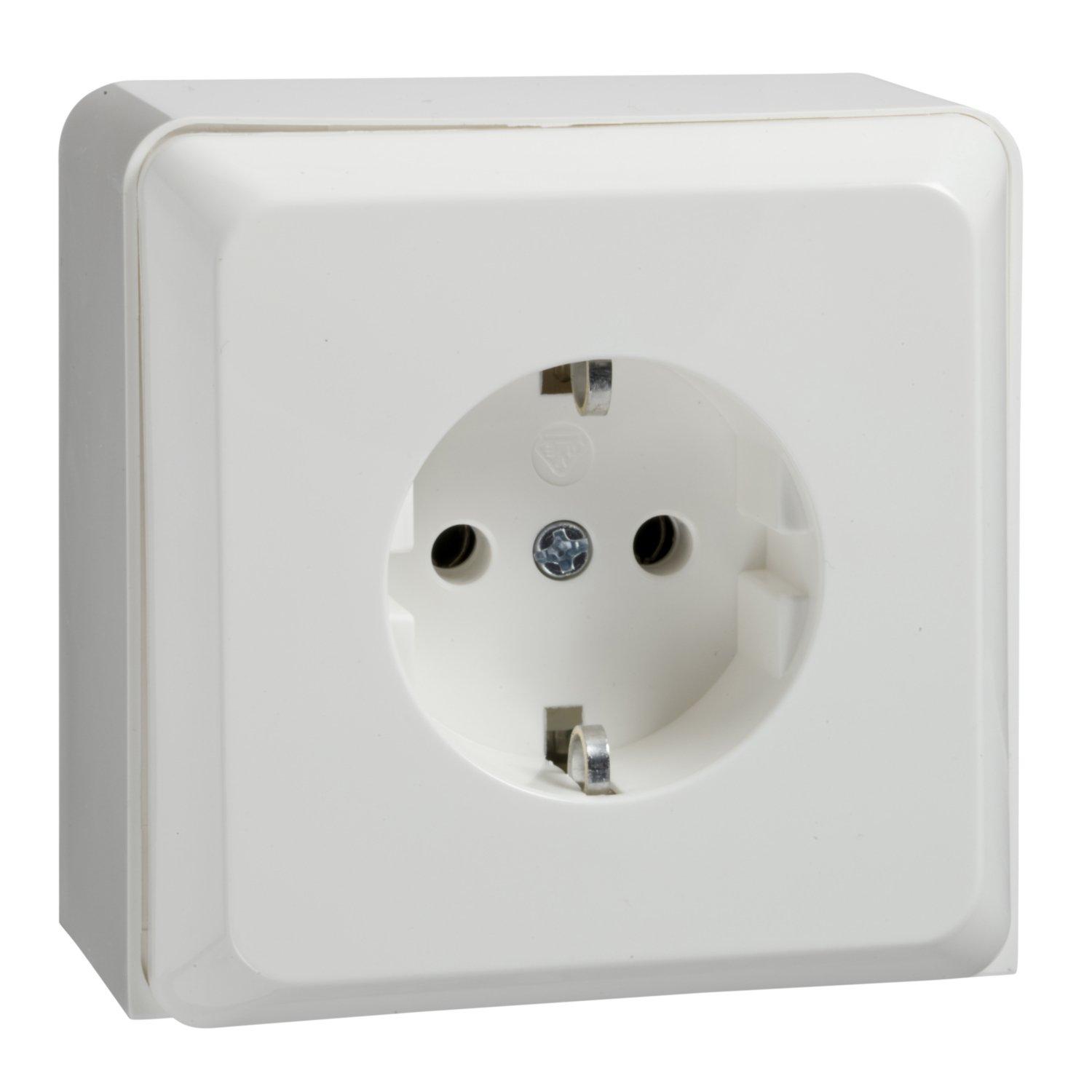 505414, Steckdose im Geräteträger 1-fach 16A RENOVIERUNG Steckklemme reinweiß