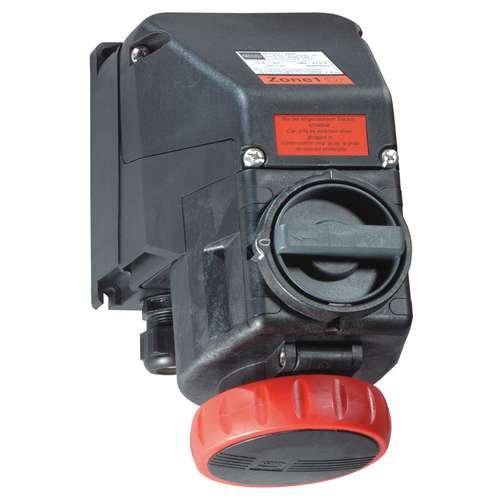 7570/11-506, 7570/11-506, Wandsteckdose 16 A, SolConeX, 200/346 ... 240/415 V AC rot, 3 P + N + PE, 6 h, M25 x 1,5, 7.0 - 17.0 mm, Polyamid, Zone 2/22