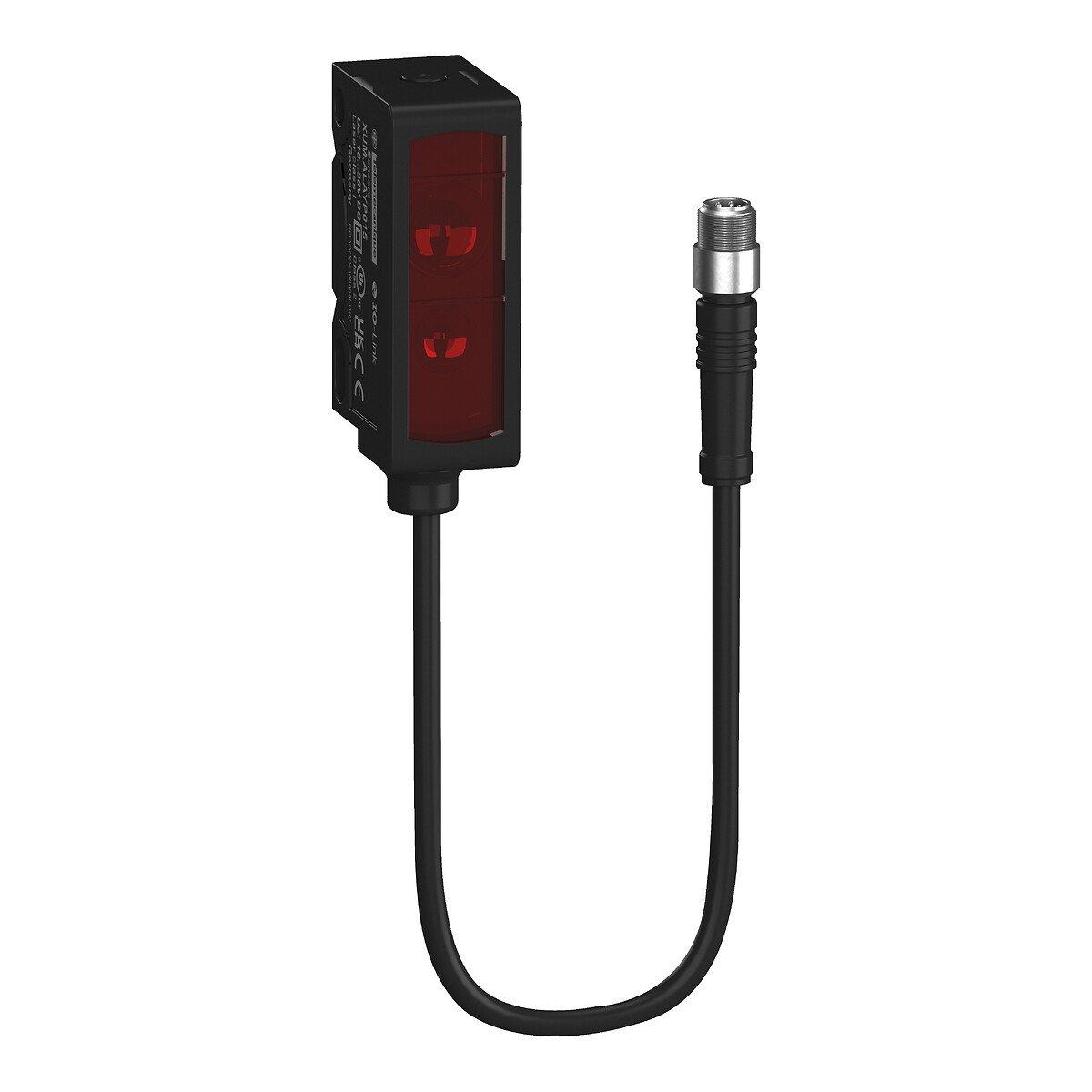XUM5ALAYP015, Optoelektrische Sensoren, Taster, Laser, Sn 250 mm, IO-Link, Pigtail M8 15 cm