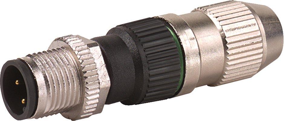 7000-12481-0000000, M12 St. 0° A-kod. Schneidklemmanschluss