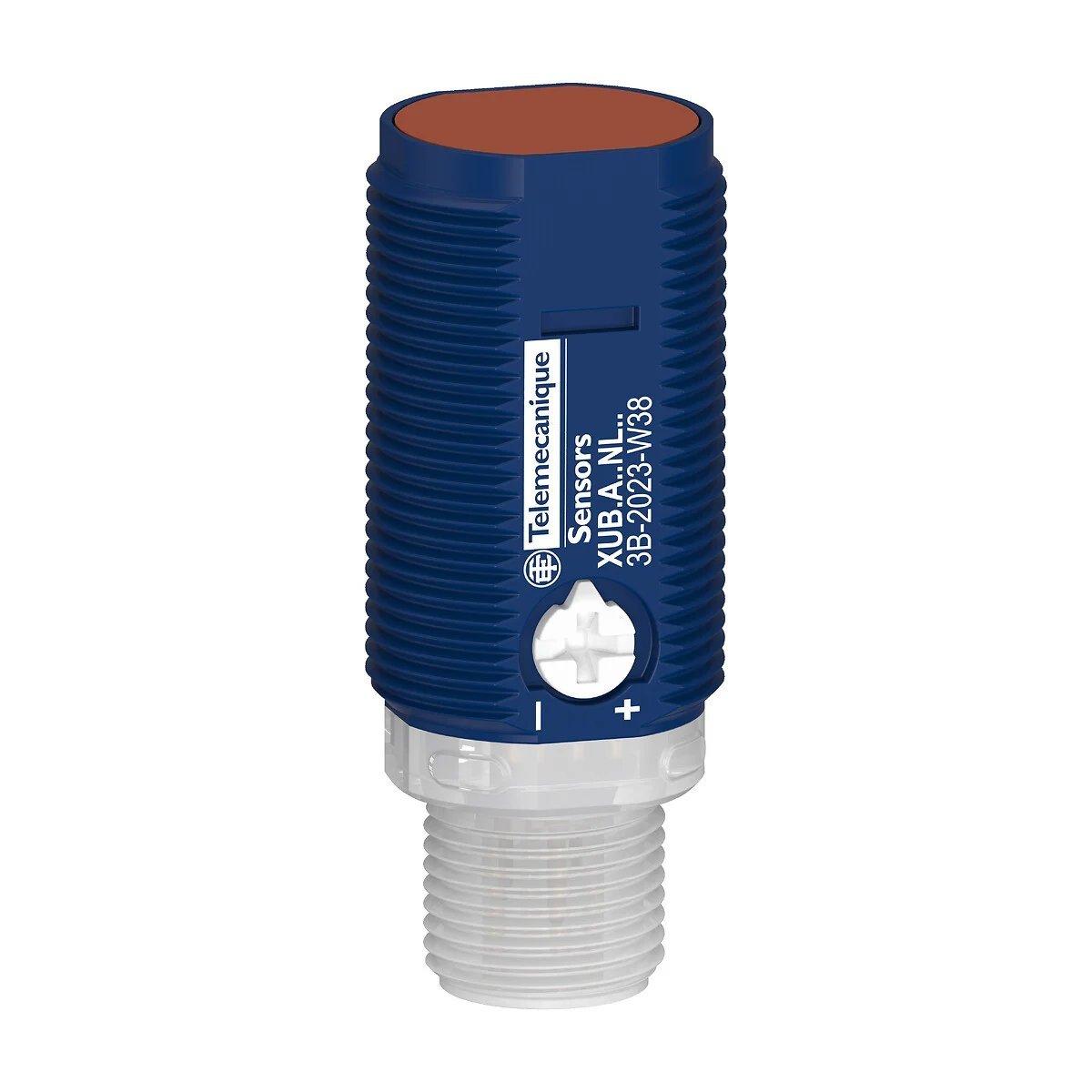 XUB2APXNM12R, Optoelektrische Sensoren XU, Optoelektrischer Sensor, Zylindrisch, Kunststoff, Einweglichtschranke, Empfänger, Smax 30 m, PNP, Stecker M12