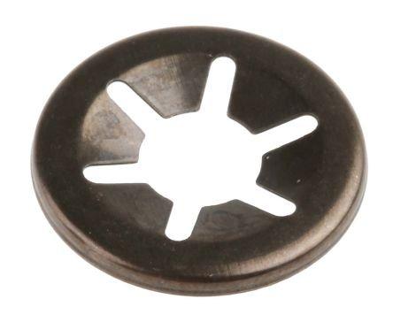 172357, RS PRO Achsenklemmring, für Wellen-Ø 6mm, Aussen 15.2mm, Offen-Typ, Stahl Emailliert