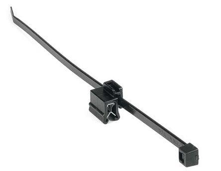 156-00698 T50ROSEC5B-PA66W-BK, HellermannTyton T50ROSEC5B PA 6.6, UV-beständig Kabelbinder Baugruppe Schwarz 4,6 mm x 200mm, 500 Stück