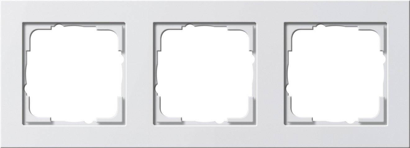 021329, Abdeckrahmen 3f Gira E2 Reinweiß