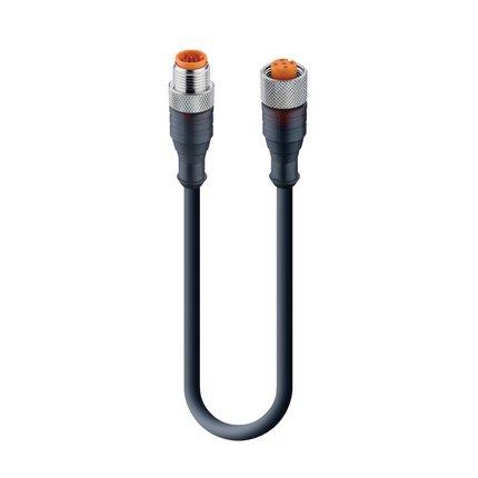 RST 5-RKT 5-228/2 M, M12 auf M12 Sensor Verbindungsleitung, PUR Kabel schwarz, ungeschirmt, M12 Stecker gerade auf M12 Buchse gerade, A-kodiert, 5-Pin, 5x0.5mm²