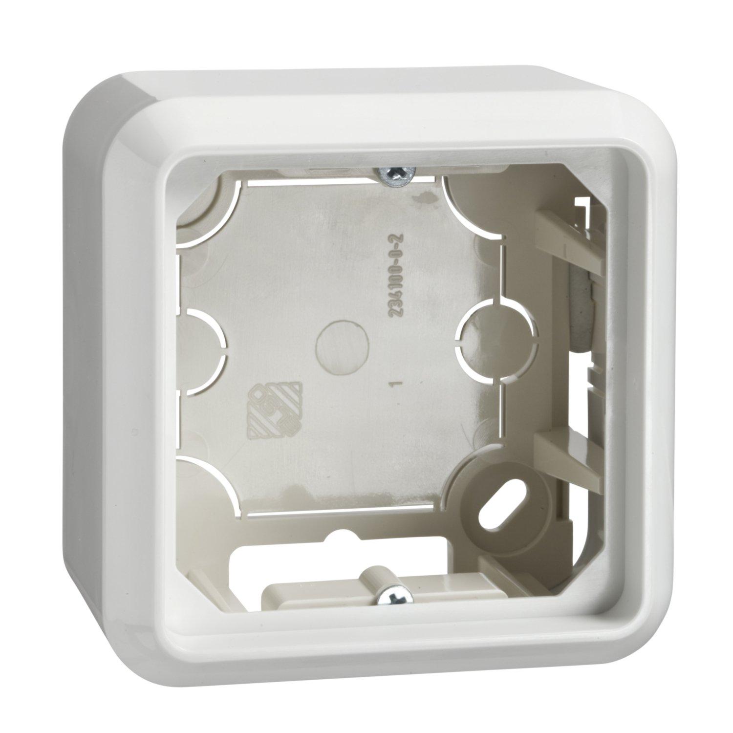 234114, Aufputzgehäuse 1-fach komplett FASHION Thermo reinweiß