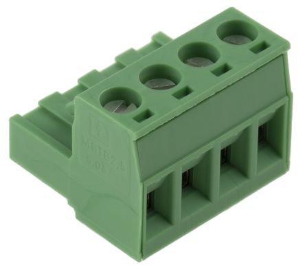 1757035, Phoenix Contact MSTB 2.5/4-ST-5.08 Steckbarer Klemmenblock Steckverbinder 4-Kontakte 5.08mm-Raster Gerade
