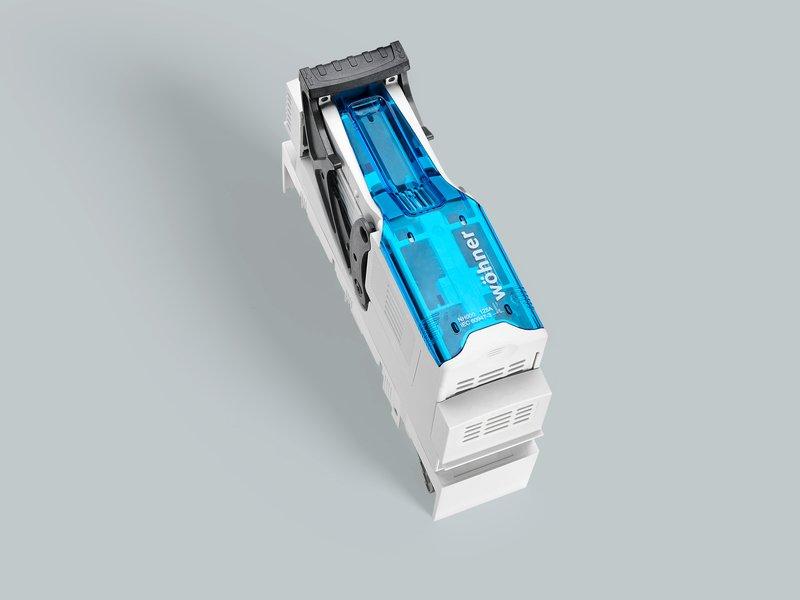 33802, NH-Sicherungs-Lasttrennschalter Gr. 000, 125 A, Reiter, Anschluss unten / oben Rahmenklemme mit CrossLink®Technology