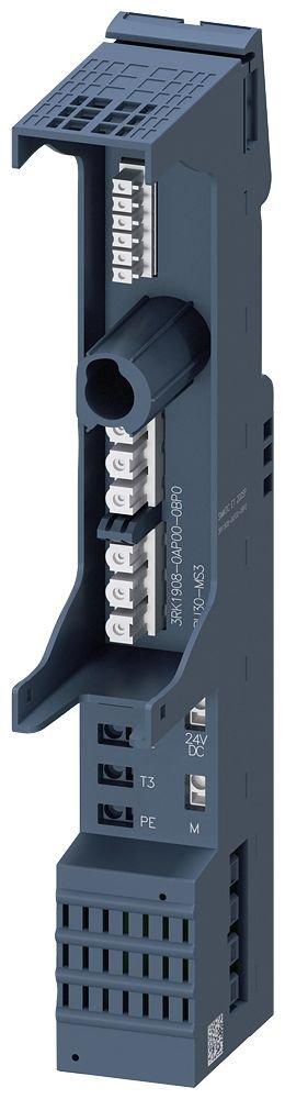 3RK1908-0AP00-0BP0, Base-Unit ET 200SP für Motorstarter mit Einspeisung 24V