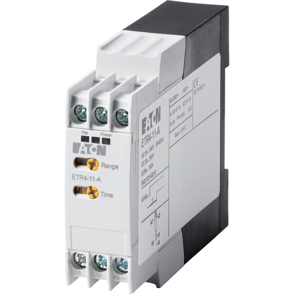 ETR4-11-A, Zeitrelais, 1W, 0,05s-100h, 24-240V50/60Hz, 24-240 V DC, ansprechverzögert