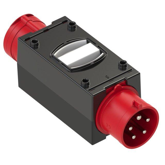 NVTM02CEE3216.01, Mobiler Verteiler, 1xCEE-Gerätestecker 32A 5p, 1xCEE-Steckdose 16A 5p, 1xLS 16A