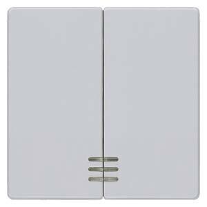 5TG6244, DELTA i-system Wippe 2-fach mit Fenster für Serienschalter, aluminiummetallic