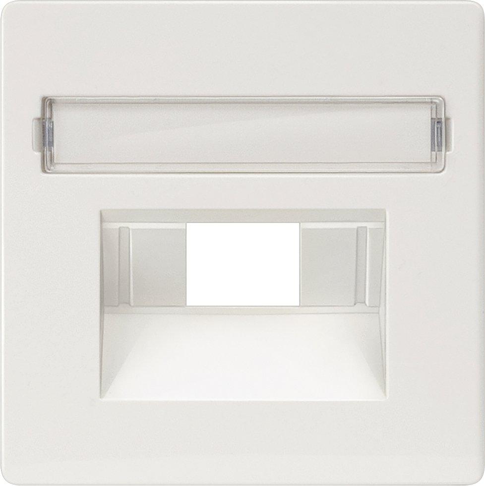 5TG2546, DELTA i-system Abdeckplatte UAE-Anschlussdose mit Schriftfeld, titanweiß