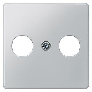5TG1253, DELTA i-system Abdeckplatte für TV/RF/SAT 2-Loch, aluminiummetallic