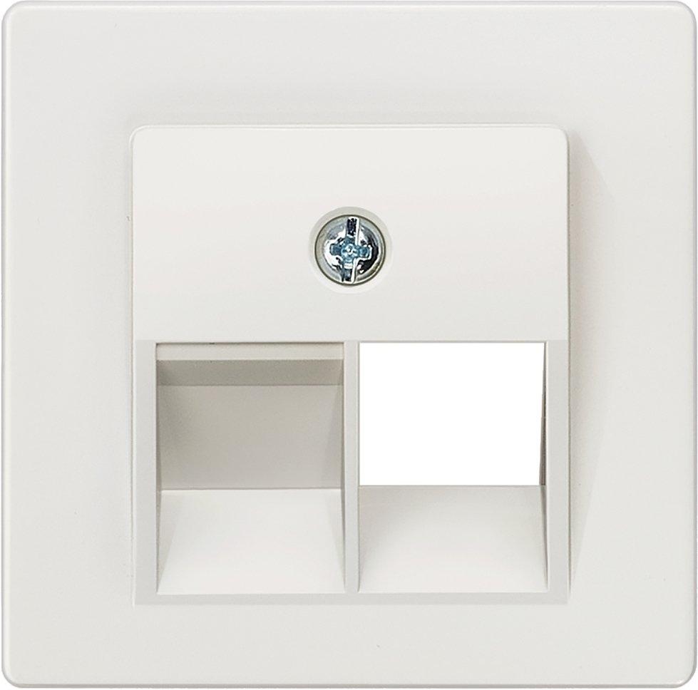 5TG1210, DELTA i-system Abdeckplatte UAE-Anschlussdose Cat.3, 1-fach, titanweiß