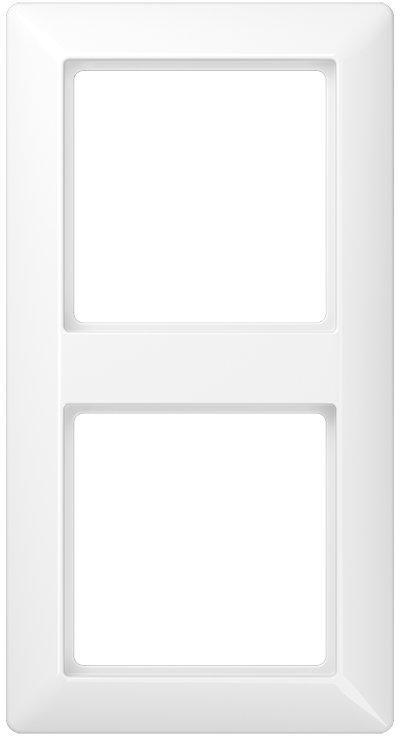 AS 582 WW, Rahmen 2fach, AS 500, IP 44, Duroplast, alpinweiß, senkrechte und waagerechte Montage