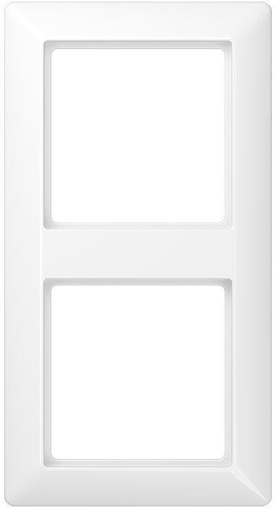 AS 582 BF WW, Rahmen 2fach, AS 500, IP 44, Thermoplast, alpinweiß, senkrechte und waagerechte Montage