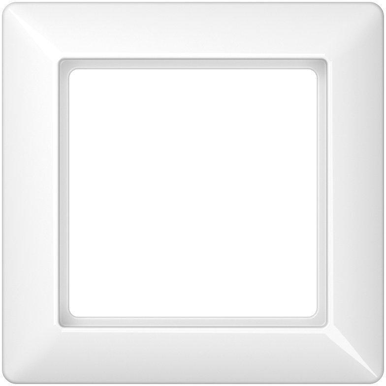 AS 581 WW, Rahmen 1fach, AS 500, IP 44, Duroplast, alpinweiß, senkrechte und waagerechte Montage