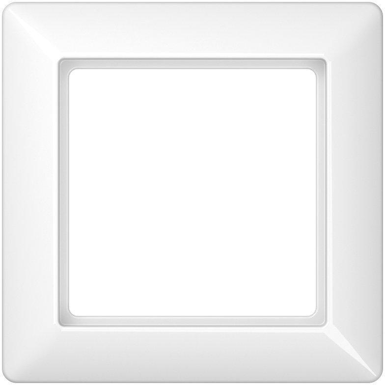 AS 581 BF WW, Rahmen 1fach, AS 500, IP 44, Thermoplast, alpinweiß, senkrechte und waagerechte Montage