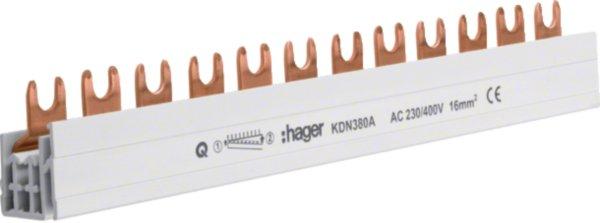 KDN380A, Phasenschiene 3P Gabel 16mm² 80A 12M