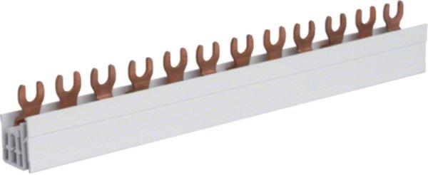 KDN363A, Phasenschiene/Kammschiene, 3 polig, mit Gabelanschluss, 10mm², 63A, 12 Module