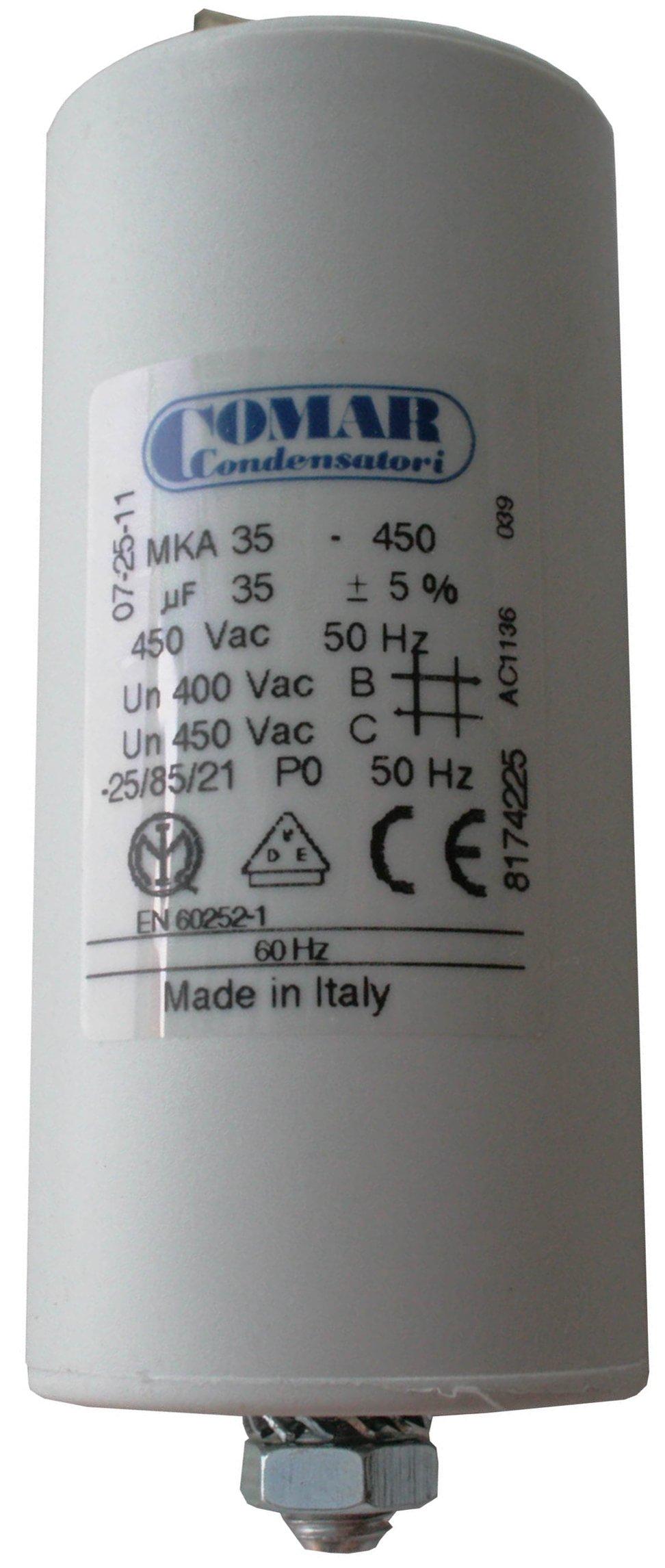 400 450 MKP/FL, Betriebskondensator 40µf 450V mit Flachsteckanschluss