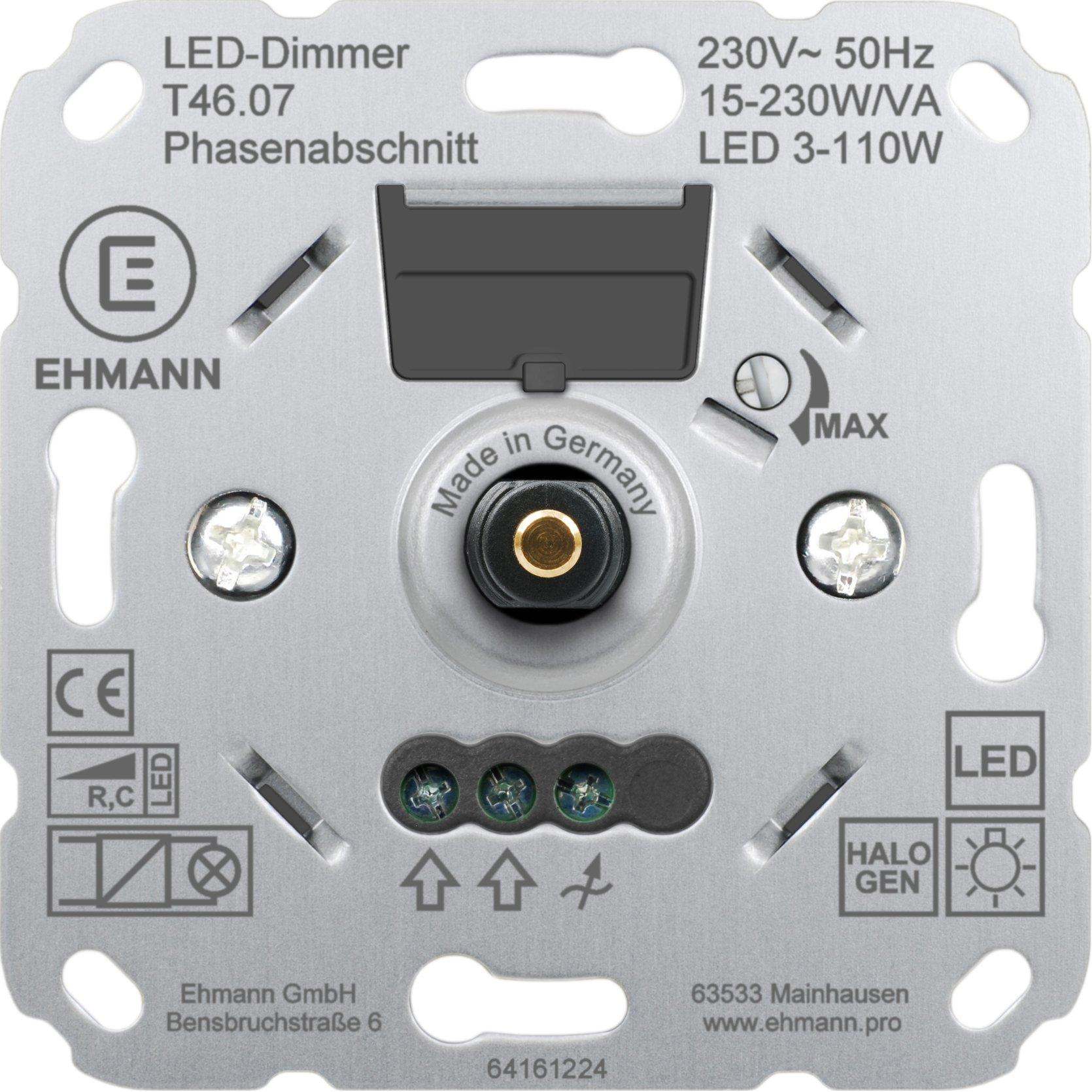 NDIMDRPHAAB.02, LED-Dimmer, Phasenabschnitt, Schalterprogrammkompatibel, LED: 3-110W, 15-230W/VA (R,C, LED)