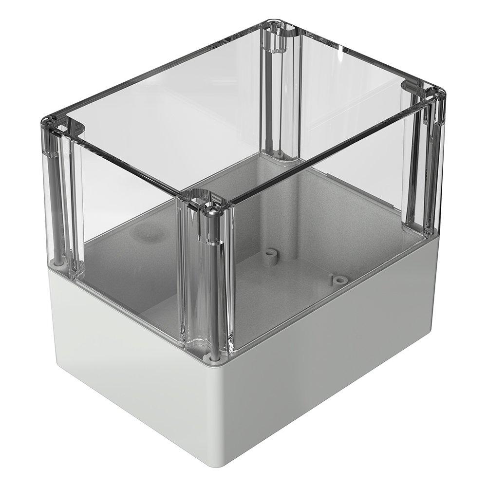 Polycarbonat Standard Gehäuse 120 x 160 x 140 mm, Polycarbonatgehäuse mit Klarsichtdeckel Polycarbonat Standard 120 x 160 x 140 mm