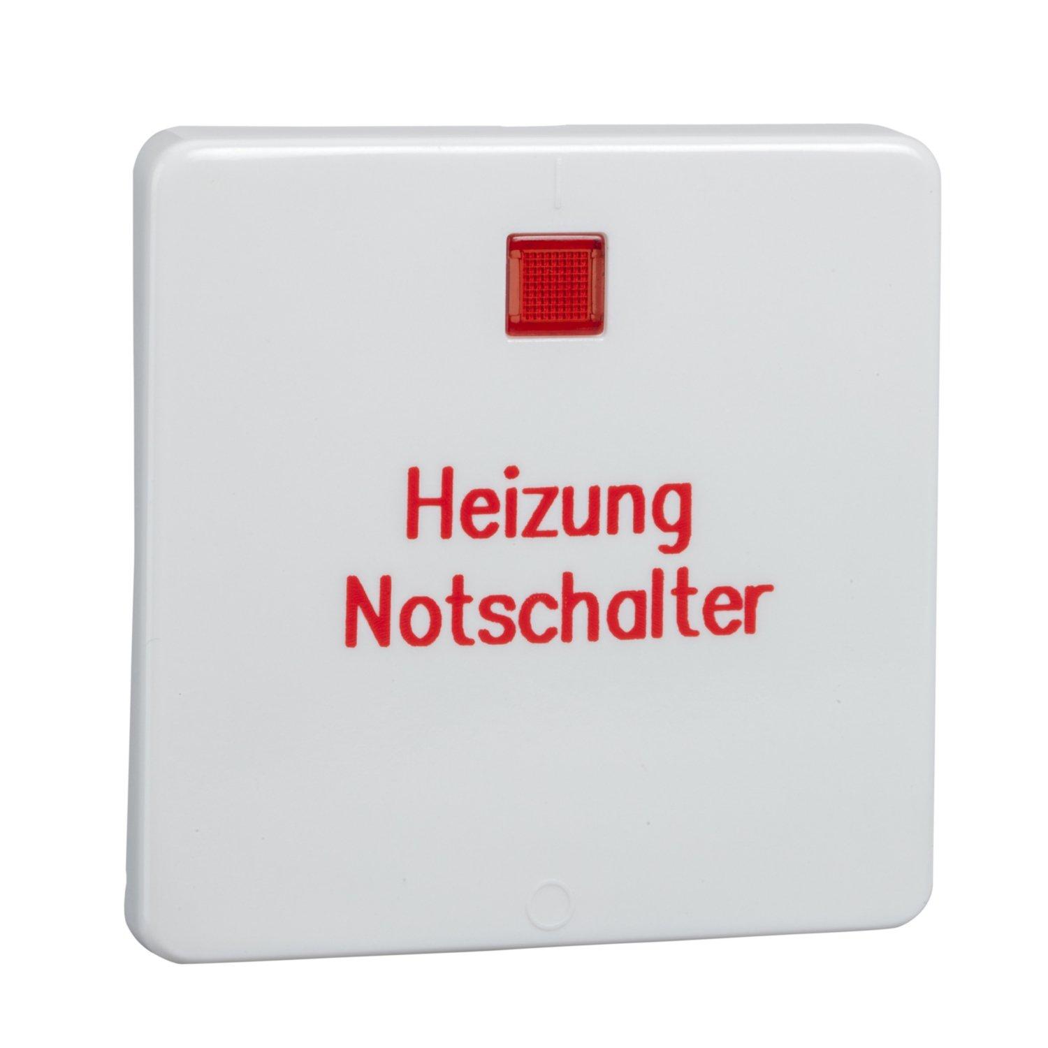 213224, Wippe 2polig bedruckt Heizung Kennzeichnung erhaben FASHION/RIVA/SCALA reinweiß
