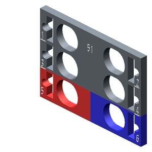 6ES7193-6CP51-2MC0, SIMATIC ET 200SP Farbkennzeichnungsschilder CC51 VPE 10