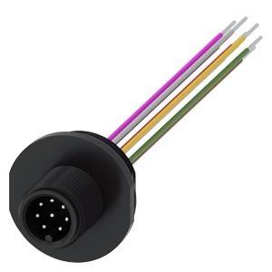 3SX5100-1SS08, Zubehör für Positionsschalter 3SE5, Gerätestecker Kunststoff, M12, 8-polig