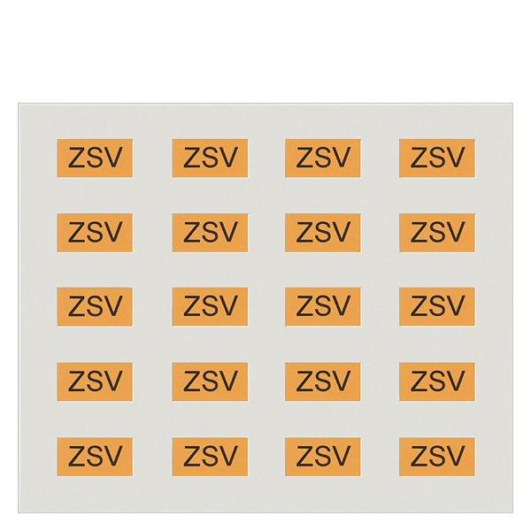 5UH1085, Beschriftungsbogen mit 20 Klebeschildern in orange zur Kennzeichnung