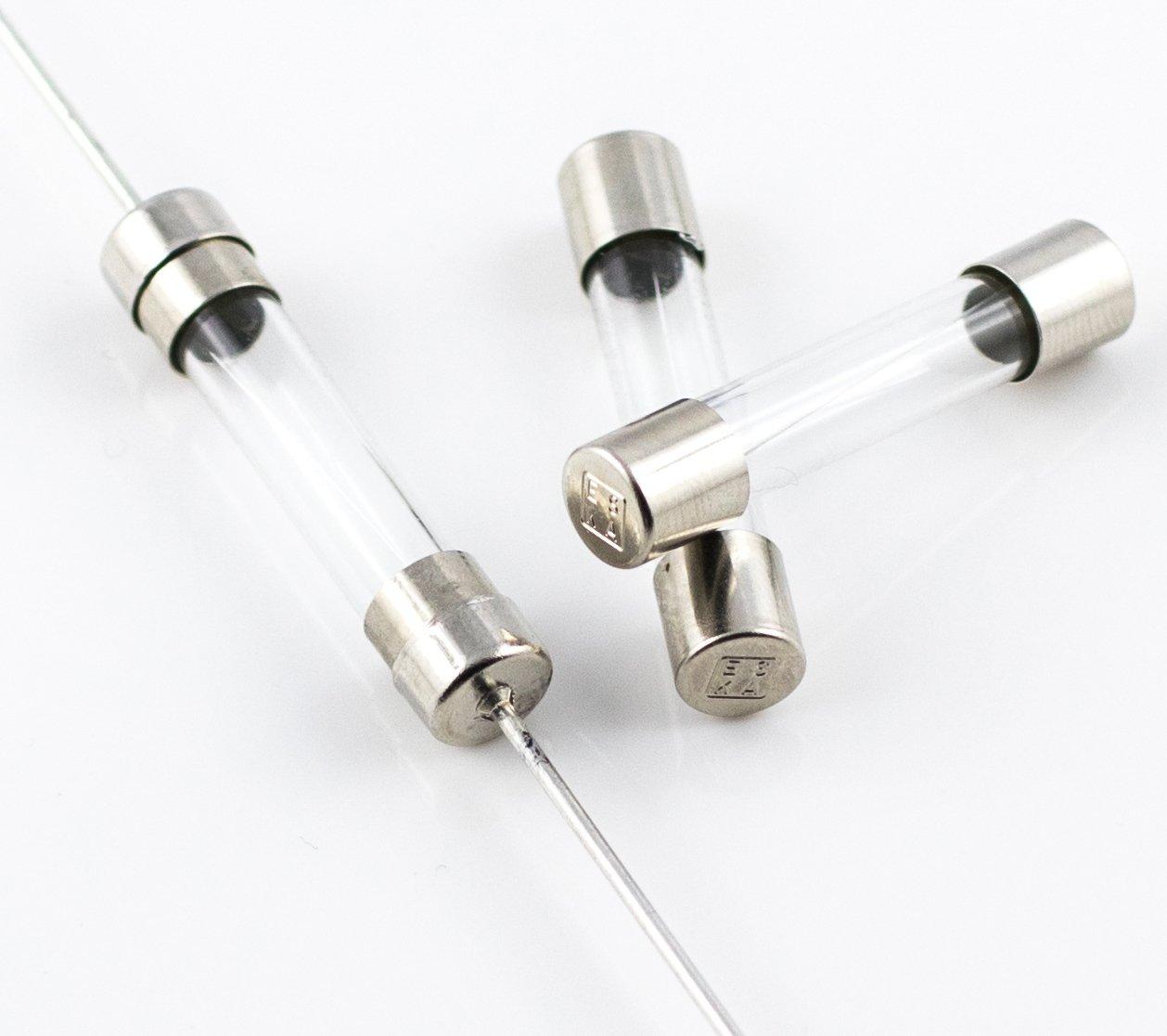 T 10 A, G-Sicherungeinsatz 6,3 x 32 mm, Glasrohr mit Löschmittel