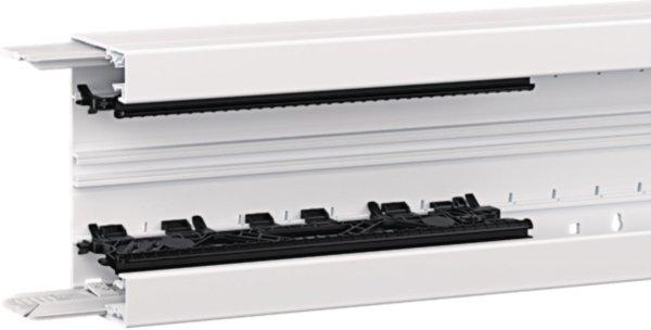 BRN6513019016, Brüstungskanal-Unterteil PVC Profil Geräteeinbau BRN 68x130mm, verkehrsweiß