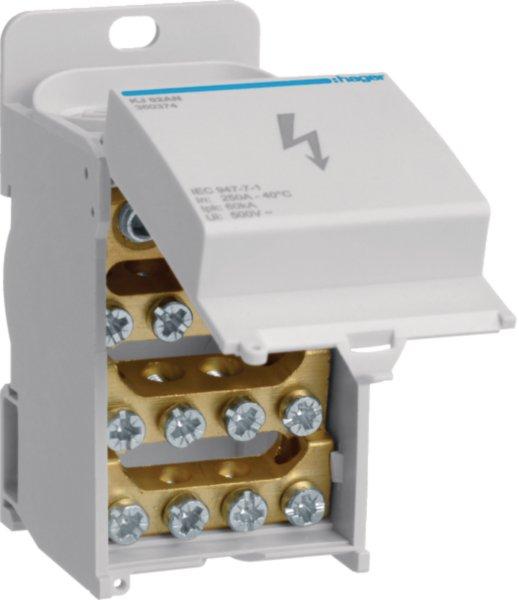 KJ02AN, Verteilerblock 250A, geschlossen, 1polig