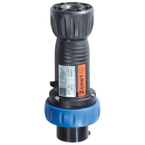 7570/12-306, 7570/12-306, Stecker 16 A, SolConeX, 200 ... 250 V AC blau, 2 P + PE, 6 h, 8 - 18 mm, Polyamid, Zone 2/22