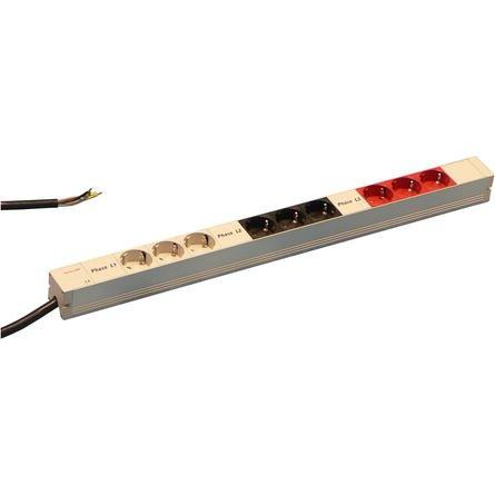 60110219, STECKDOSENL.SCHUKO 9D.3PHAS.608,5LG
