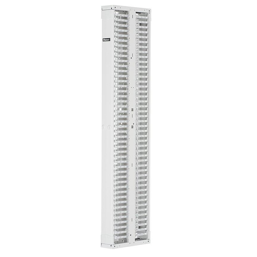 PR2VD08WH, PatchRunner, vertikaler Kabelmanager, 8 (200mm), 45HE, inkl. Türen, Farbe: weiss, EA