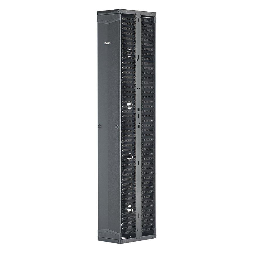 PR2VD12, PatchRunner, vertikaler Kabelmanager, 12 (300mm), 45 HEinkl. Türen, Farbe: schwarz, EA