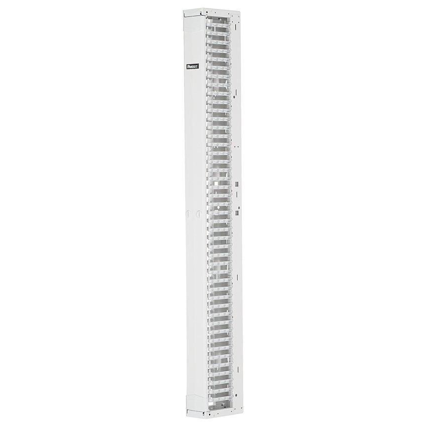 PR2VFD06WH, PatchRunner, vertikaler Kabelmanager, 6 (150mm), 45 HE, nur frontseitig, inkl. Türe, Farbe: weiss, EA