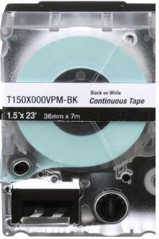 T075X000YKM-BK, Etikettenkassette MP, Endlosband,Polyester, 18mm B, 9,1M L, Schwarz auf Transp., Preis per VPE, VPE = 5 Stück