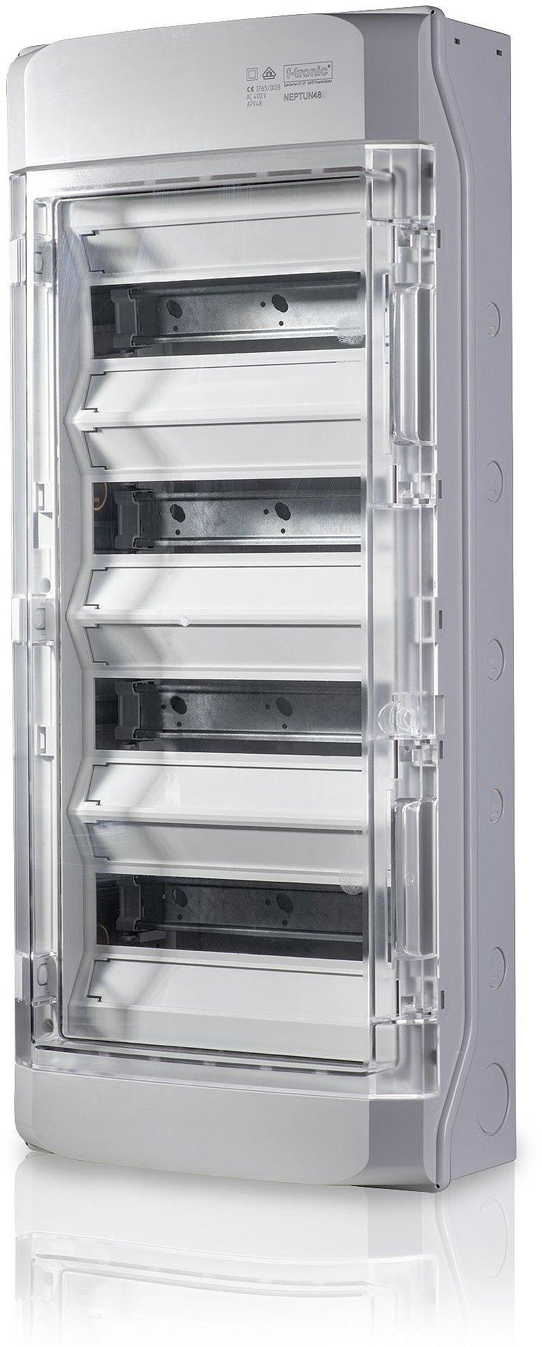 NAPV48IP65.01, AP Feuchtraumverteiler IP65, 4-reihig, 48TE, mit Belüftungssystem