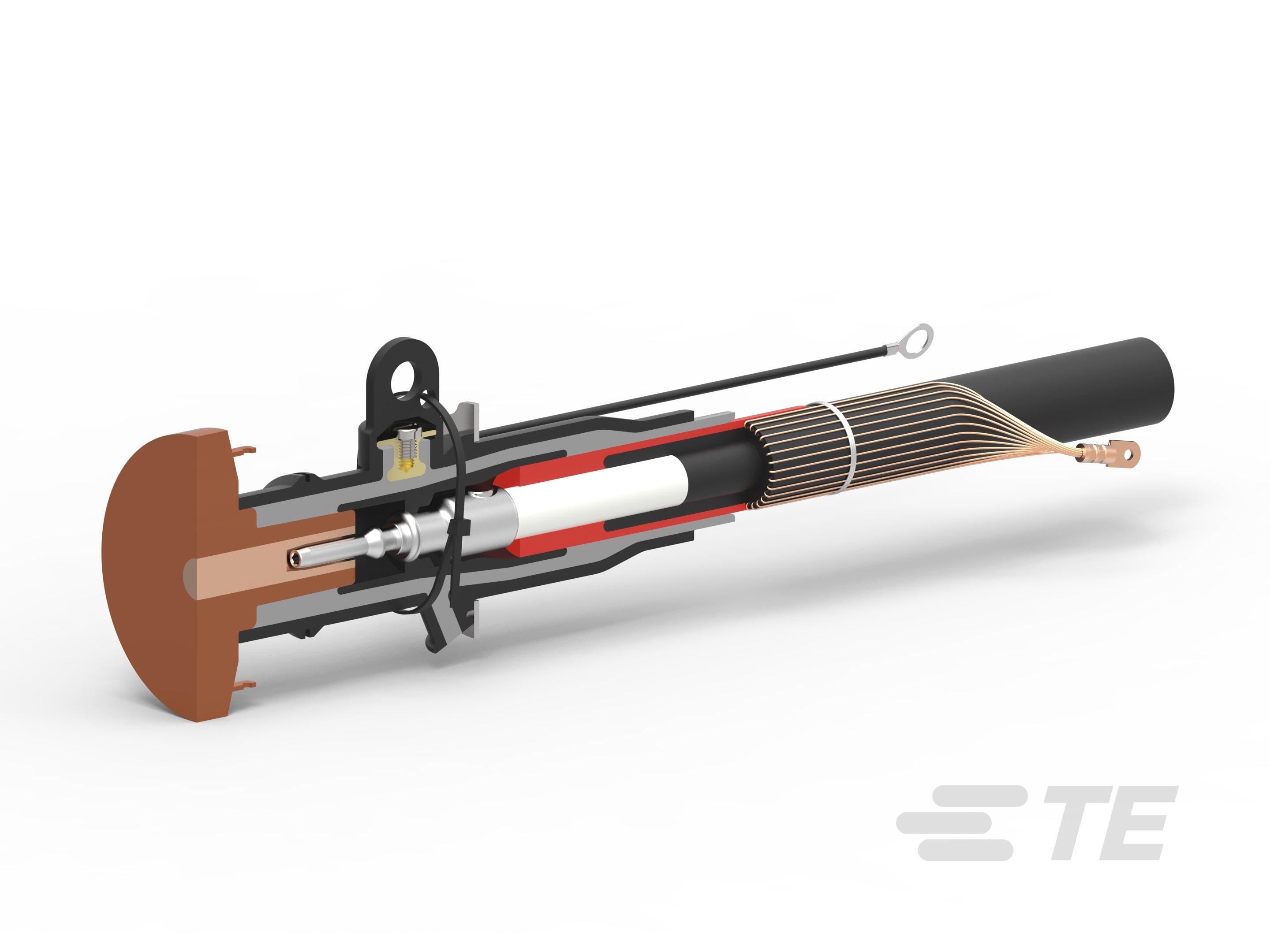 RSSS-VD-525B-E, Stecker, gerade, Typ A, 250A, kap.Prüfkontakt, 10kV=95mm², 20kV=25-95mm²