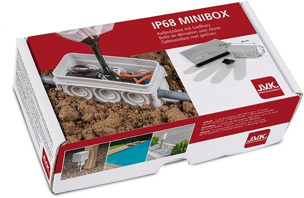 NAPVD8942IP68SET.01, AP-Verbindungsdose 89x 42x37 mm, IP 68 Minibox Komplettset, inkl. Gießharz (Preis per 100/Abgabe ab 1 Stück)