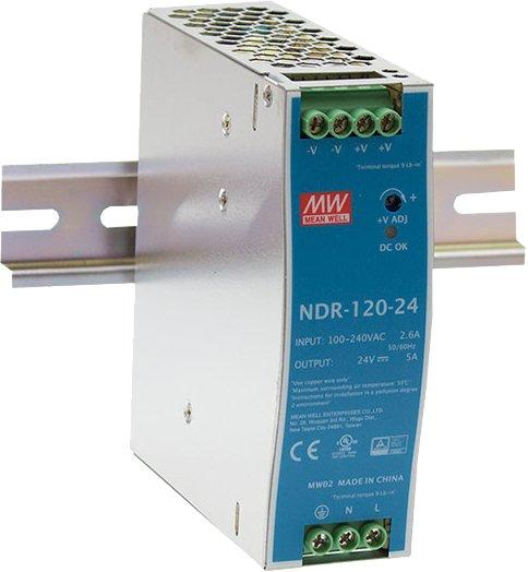 NDR-120-24, Ua: 24VDC 5A / 120Watt