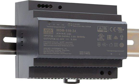 HDR-150-24, Ua: 24VDC 6,25A / 150Watt