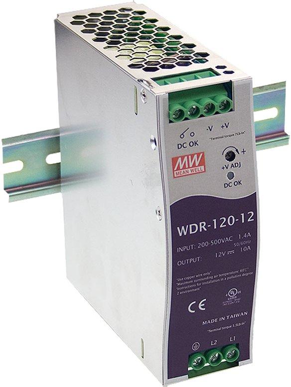 WDR-120-24, Ua: 24VDC 5A / 120Watt