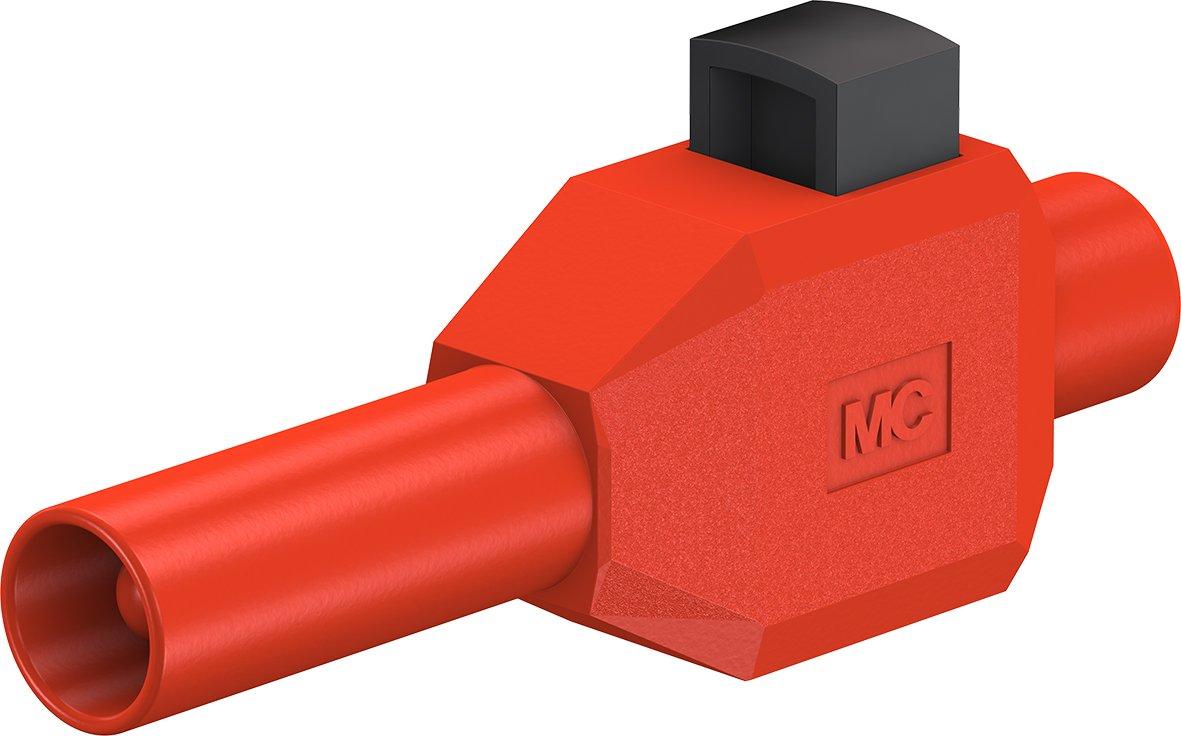 SKLS4, 4 mm Sicherheitsklemmsteckeradapter rot