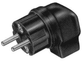 341/GU/WI, Vollgummi Stecker 341 Winkel